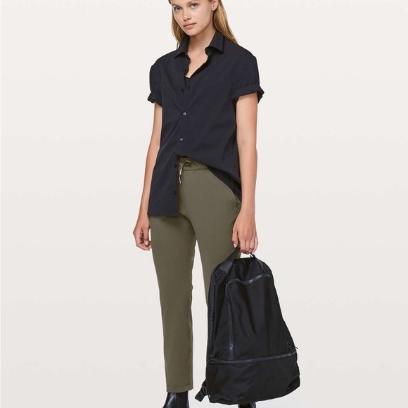 Lululemon On The Fly Luxstreme 27” High Rise Dark Olive Pant W5BLPS SZ 4 - Picture 2 of 6